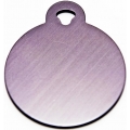 Engraved Large Silver Circle Dog Tag - Cat Tag